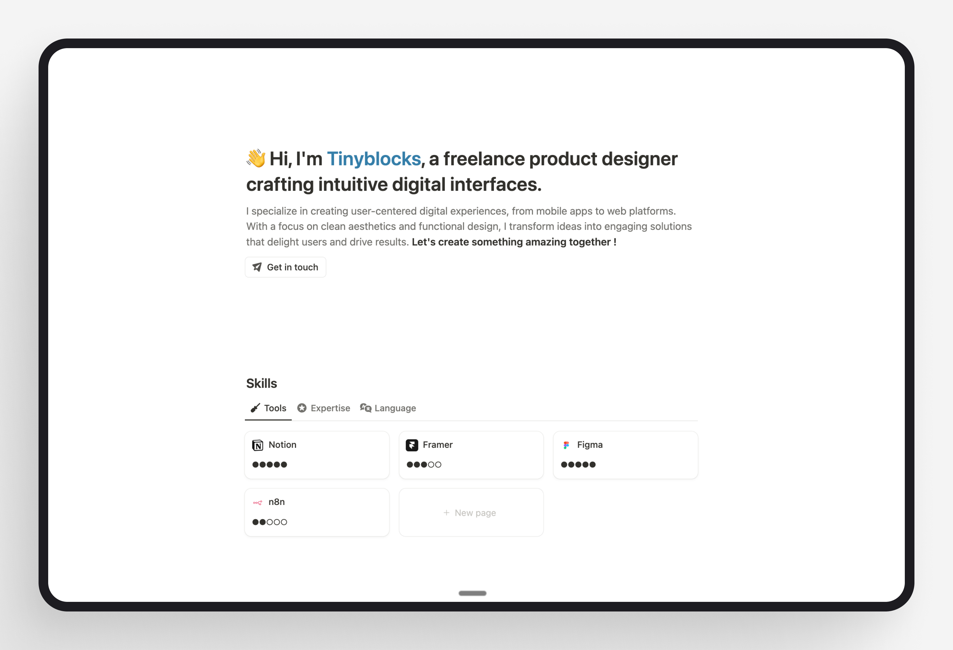 Portfolio Landing Page